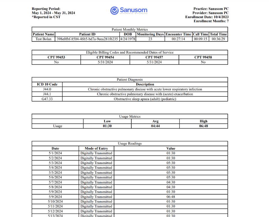 Patient PDF Example
